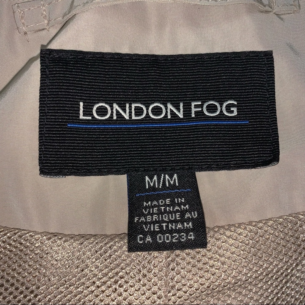 LONDON FOG lightweight spring tan hooded Jacket women’s size Medium - Picture 12 of 14